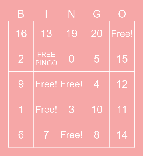 BE MY BINGO Card