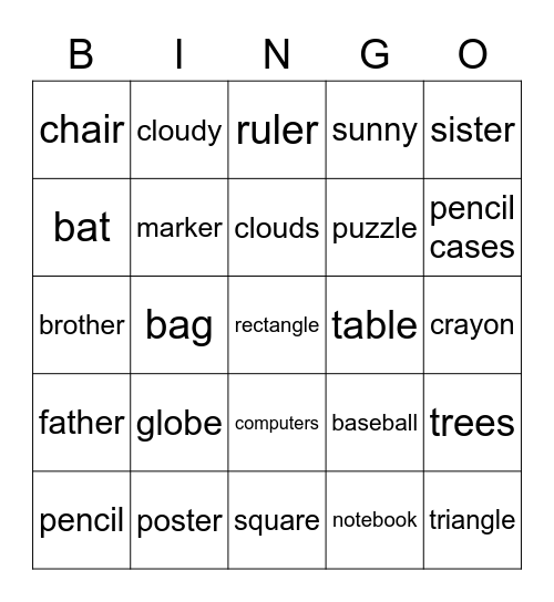 Bingo Review Bingo Card