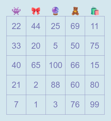 wintears ☁️🦄🌈 Bingo Card