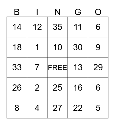 * L I F E T I M E   K I D S * Bingo Card