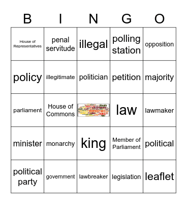 Democracy and Citizenship (2) Bingo Card