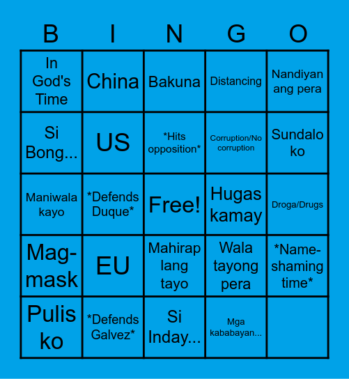 TALK TO THE PEOPLE BINGO! Bingo Card