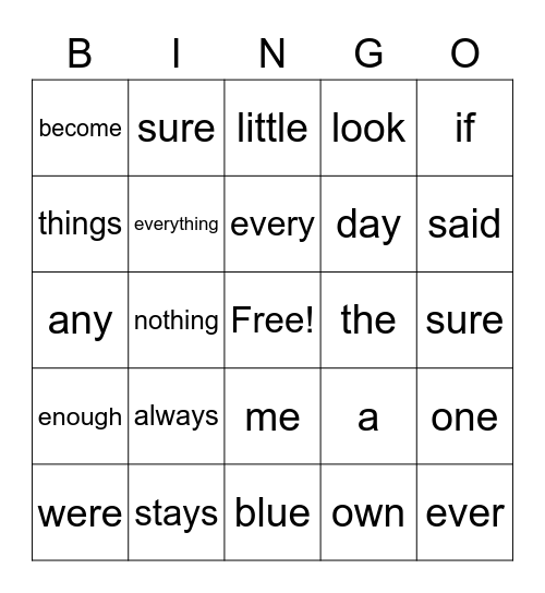 Unit 3 Week 1 and 2 with Unit R Words Bingo Card