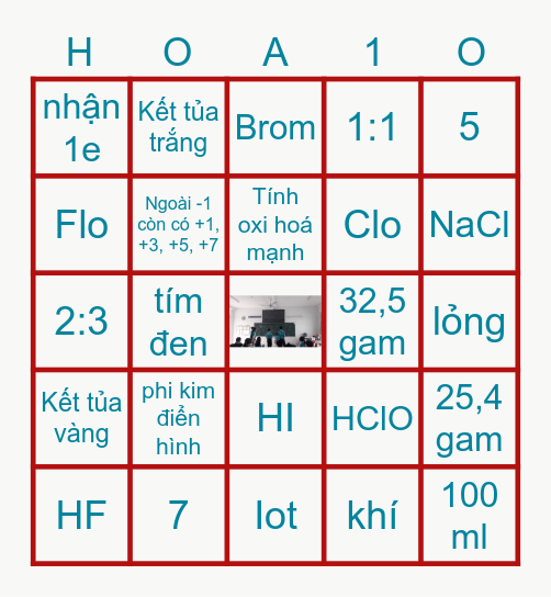 BINGO HALOGEN Bingo Card