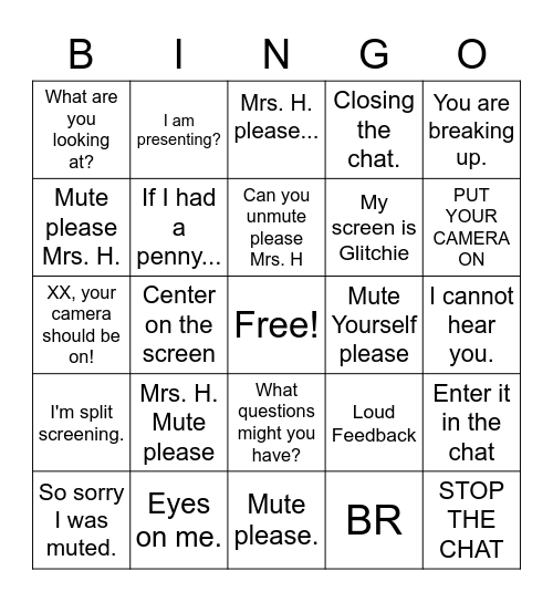 Navigator Bingo Card Bingo Card