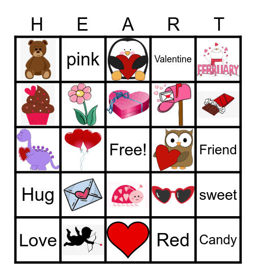 Valentine's Day Bingo Card