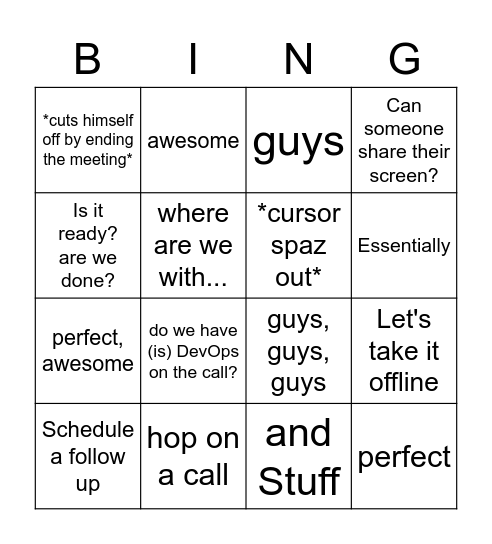 Buzz-Hem Bingo Card