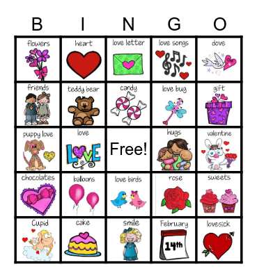 Harper Valentine's Day Bingo Card