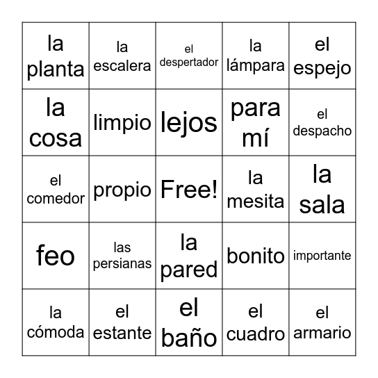 La lotería Bingo Card