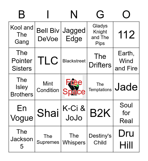 R&Bingo Groups Bingo Card