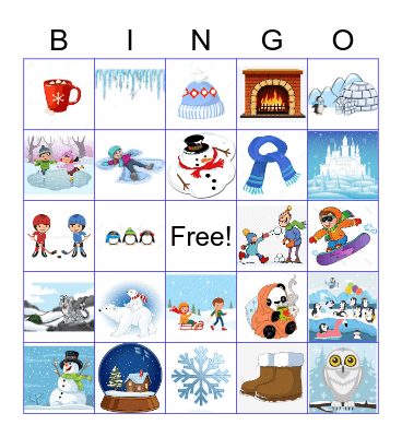 Winter Break Bingo Card