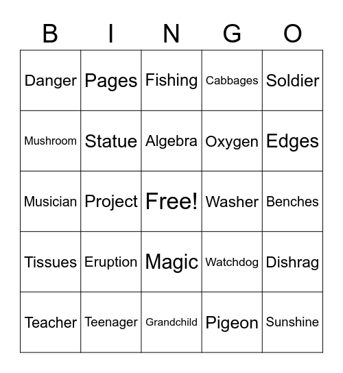 Eli's Speech Sounds Bingo Card