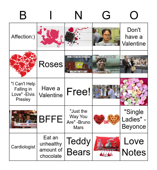 Be my Heartbeat - Bingo Card