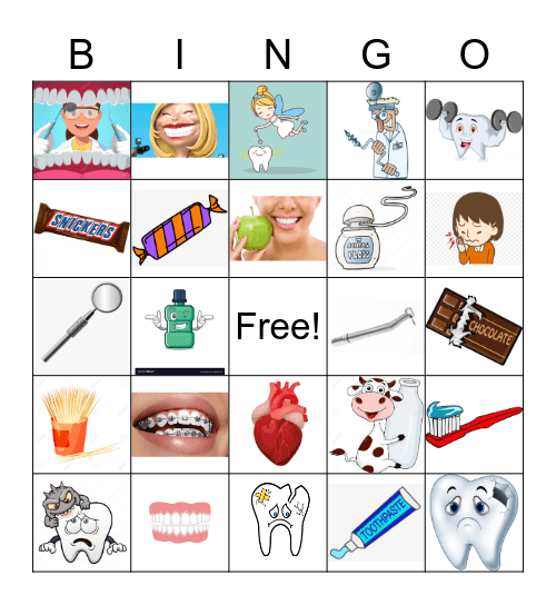 Healthy Mouth BINGO Card