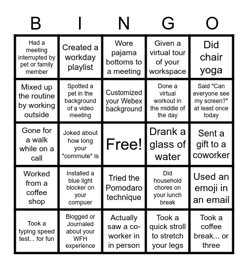 HR Tech Bingo - COVID Edition Bingo Card