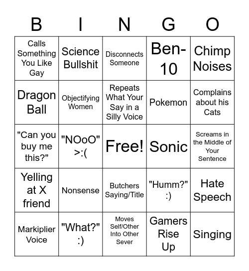 Jeremiah Bingo Card