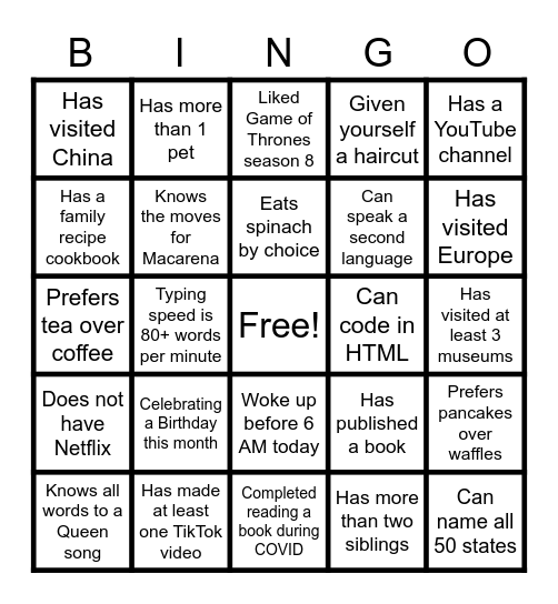 HR Tech Bingo - Personal Edition Bingo Card