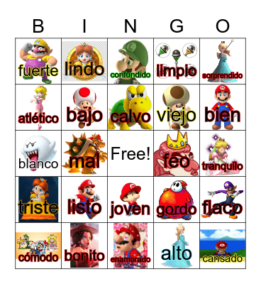 Mario Bingo Card