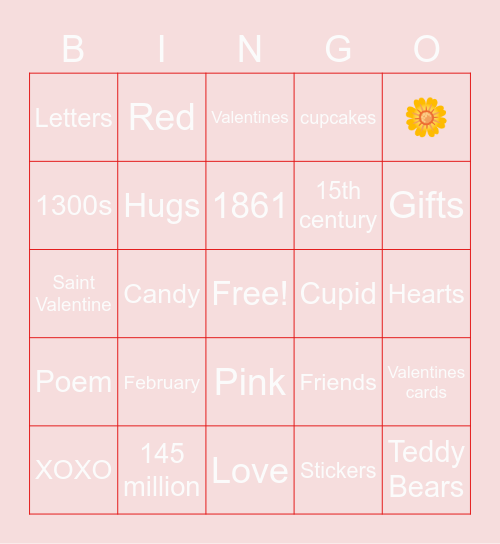 Valentine's Bingo :) Bingo Card