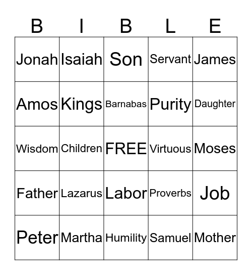 PARENT/TEEN SOUL-WINNING BANQUET Bingo Card