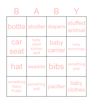 Brunansky Bingo Card