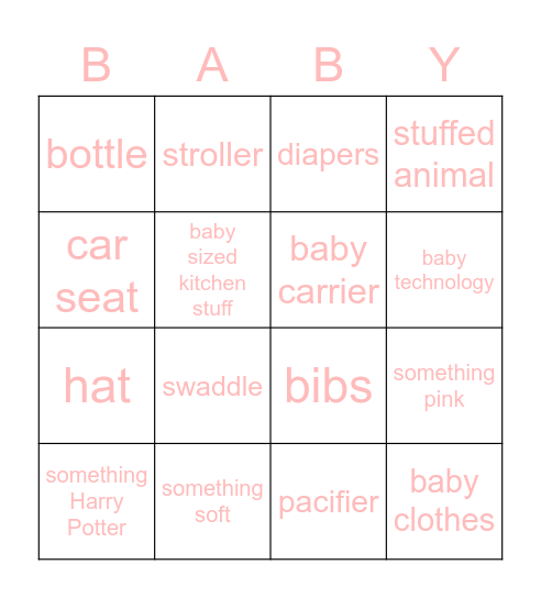 Brunansky Bingo Card