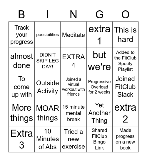 Mike's Test Bingo Card