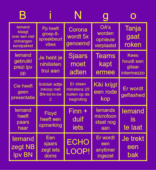 ANV BiNgo Card