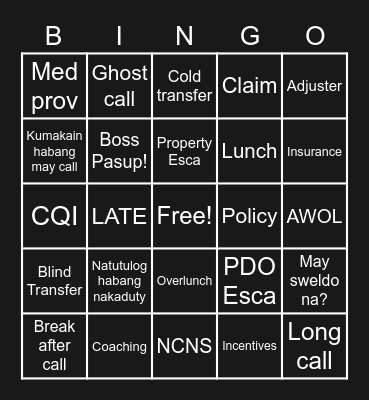 CCT EDITION Bingo Card