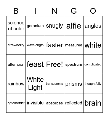 Unit 5 Lesson 7 Bingo Card
