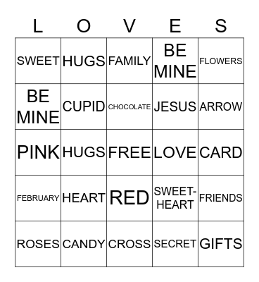Happy Valentine's Day Berean Bingo Card