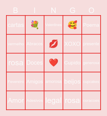 Valentine's Bingo :) Bingo Card