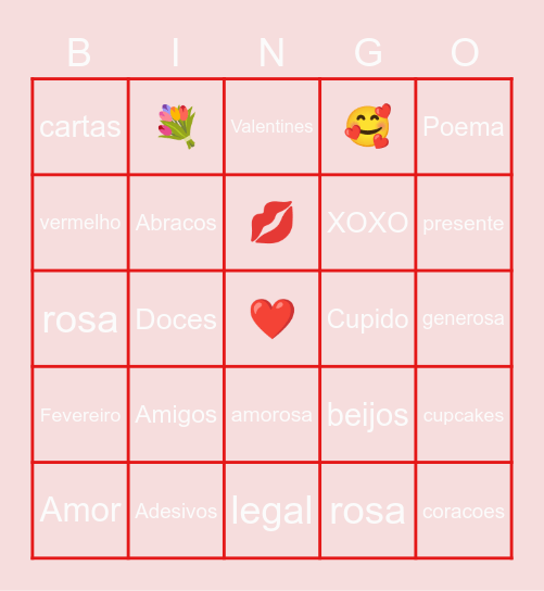 Valentine's Bingo :) Bingo Card