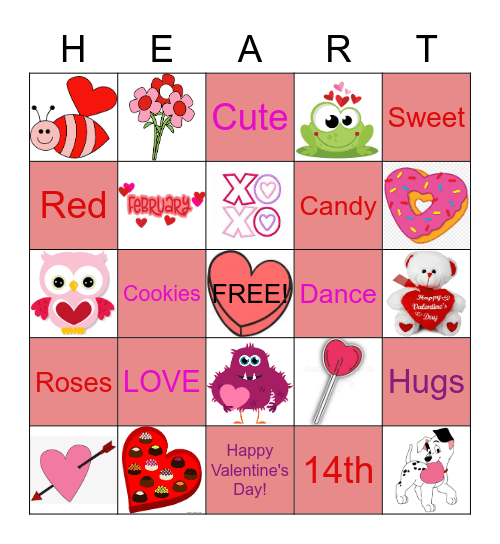 Cupid's Blast Bingo! Bingo Card