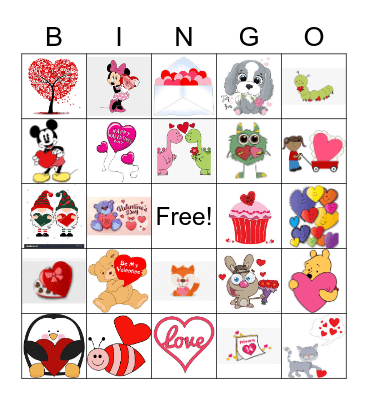 Valentine's Day Bingo Card