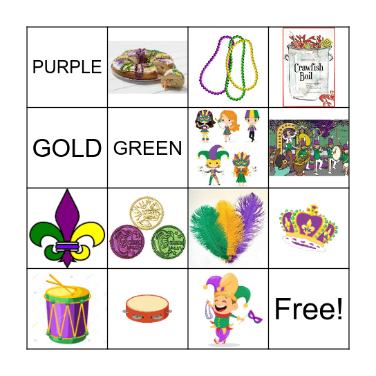 MARDI GRAS Bingo Card