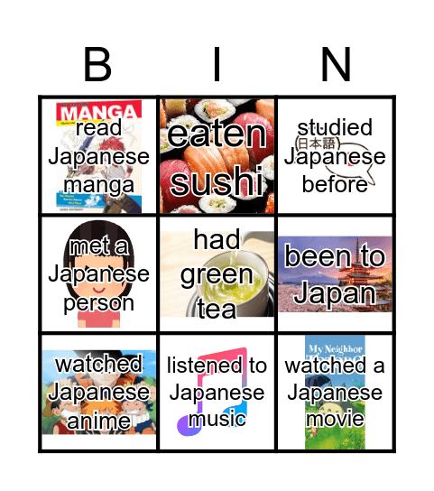 Have you ever...? Bingo Card