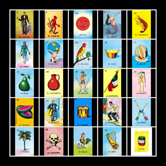 LOTERIA Bingo Card