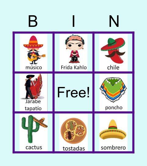 Lotería Mexicana Bingo Card