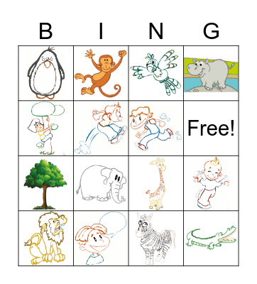 Animals Bingo Card