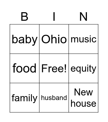 Bingo Card