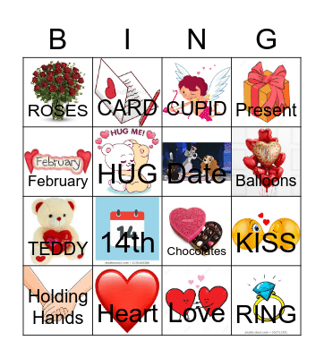 VALENTINES DAY Bingo Card