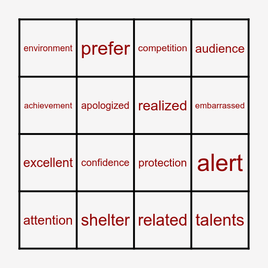 Grade 3 Unit 4 Week 3 Bingo Card