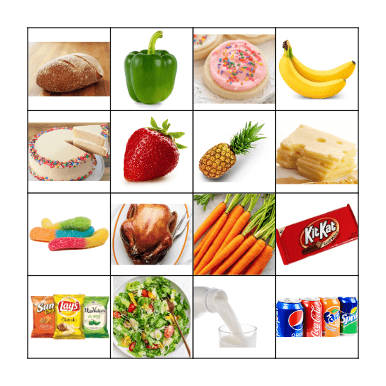 Healthy Eating! Bingo Card