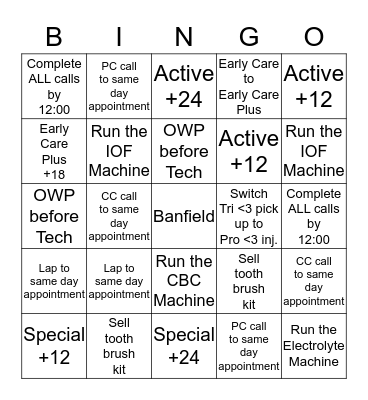 Optimum Wellness Plan  Bingo Card