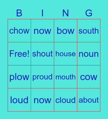 OW OU Bingo Card