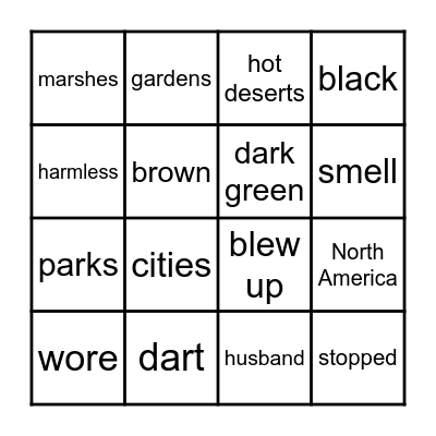 2.3  Garter Snakes/The Awful Shuttle Launch Bingo Card