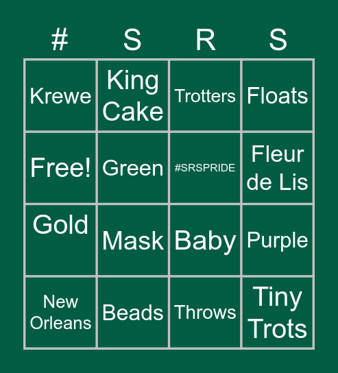 SRS Mardi Gras Bingo! Bingo Card