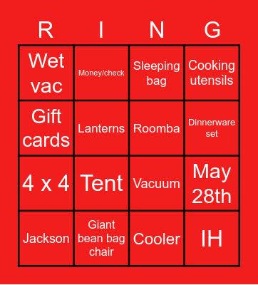Heather's Bridal Shower!! Bingo Card