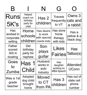 JumpBunch Coach Bingo   Bingo Card